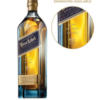 Johnnie Walker Blue Label scotch whisky bottle engraved