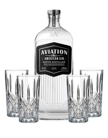 Aviation American Gin with Waterford Markham HiBall Set
